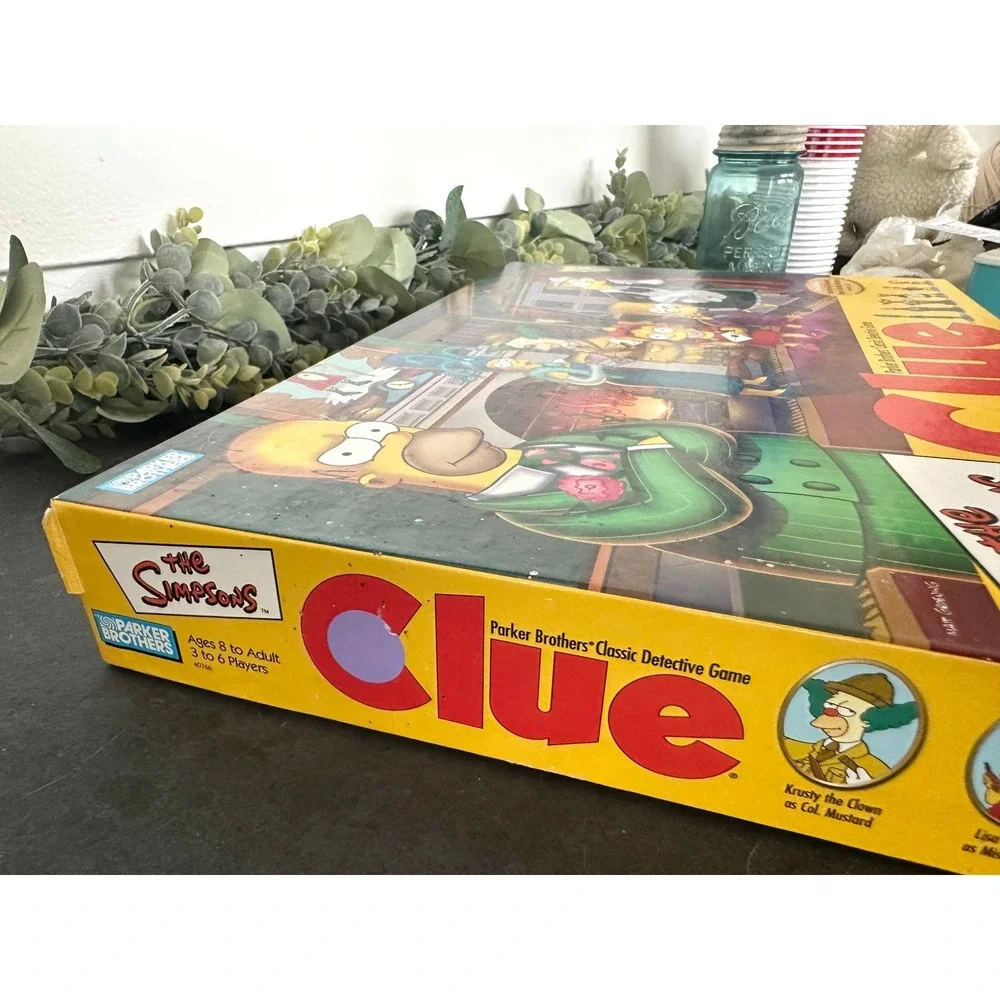 The Simpsons Clue Parker Brothers Classic Detective Game 2nd edition board game